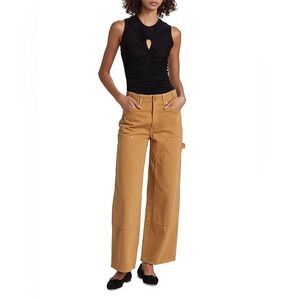 Ulla Johnson Tissue Weight Jersey Gabi Top in Black